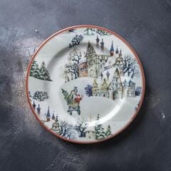 NOEL EV KIŞ TEMALI TEKLİ PASTA TABAK 20CM