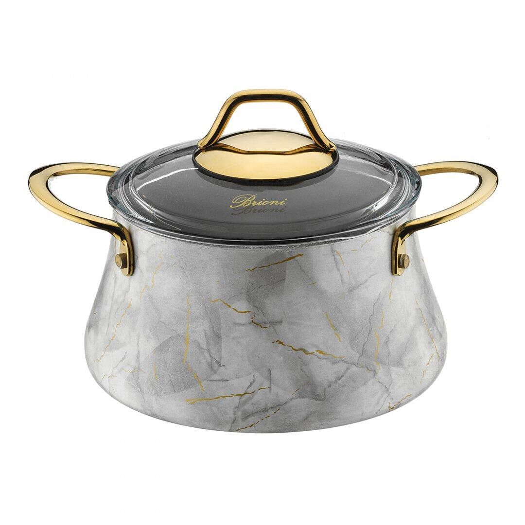 BEYAZ MERMER 7 PARÇA TENCERE SETİ