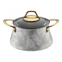 BEYAZ MERMER 7 PARÇA TENCERE SETİ