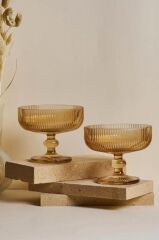 IMOLA AMBER 2'Lİ AYAKLI KASE/DONDURMALIK 310ML