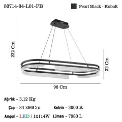 MARINO KOBALT LEDLİ MASAÜSTÜ AVİZE 3000K