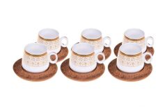 OTTOMAN KOMPLE DESEN KAHVE FİNCAN 6 KİŞİLİK