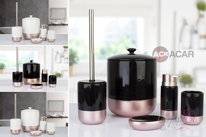 SİYAH-ALTIN 5'Lİ BANYO SETİ