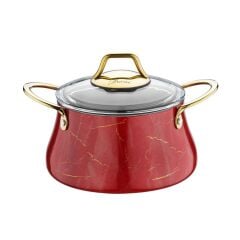 KIRMIZI MERMER 10 PARÇA TENCERE SETİ