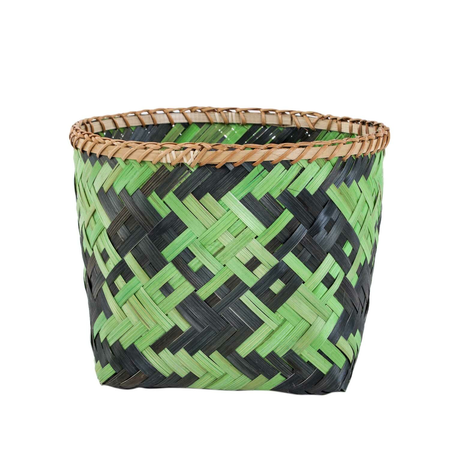 SİYAH YEŞİL BAMBU SEPET 28cm
