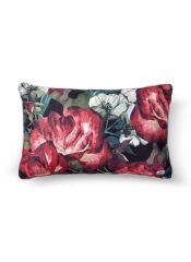 FLORAL YASTIK KIRMIZI BEYAZ ÇİÇEKLİ 50x30cm