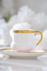 KALMIA PEMBE DESEN1 TEK KİŞİLİK TÜRK KAHVESİ FİNCANI