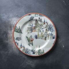 NOEL EV KIŞ TEMALI 6'LI SERVİS TABAK 26CM