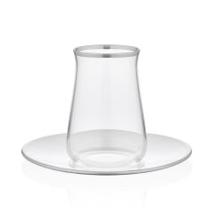 PARLAK PLATİN 6 KİŞİLİK ÇAY SET