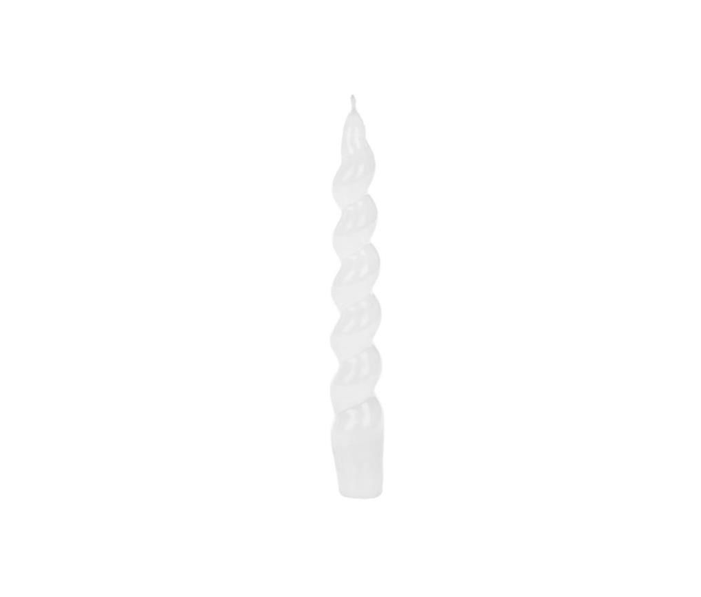 BEYAZ BURGU ŞAMDAN MUM 18CM