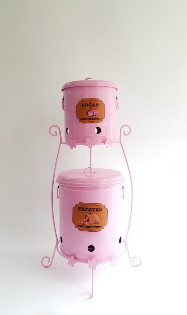 FRY STANTLI 2'Lİ PATATES/SOĞAN SAKLAMA PEMBE