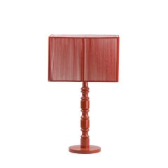 KIRMIZI AHŞAP ABAJUR 60CM