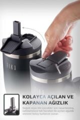 FİKA LUMİ DÖNER KULPLU TERMOS 1200 ML ANTRASİT
