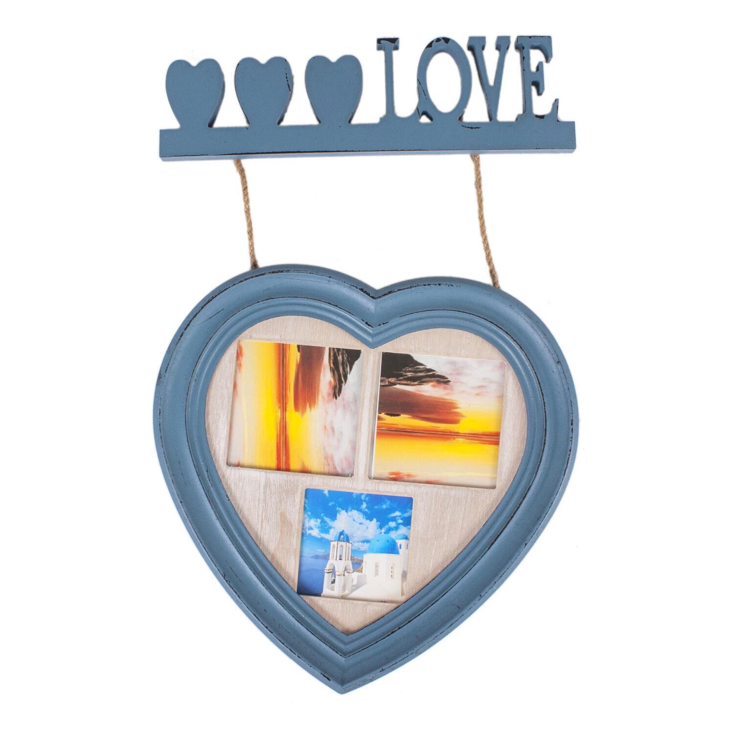 MAVİ LOVE AHŞAP ÇERÇEVE