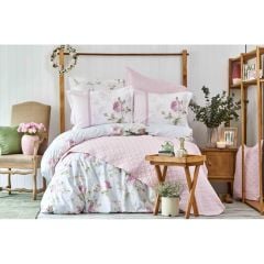 ROSA PEMBE RANFORCE TEK KİŞİLİK PİKE TAKIMI
