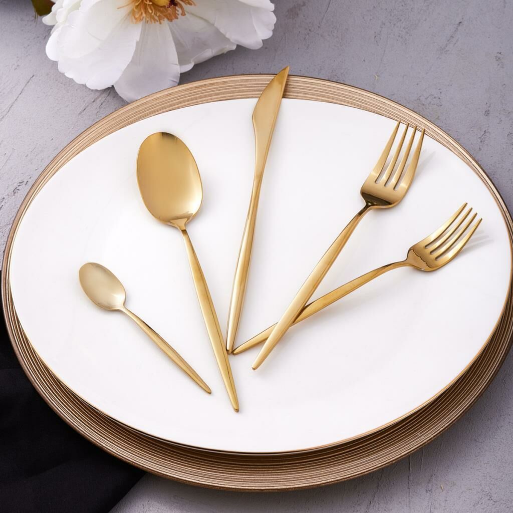 LIZBON 30 PARÇA GOLD ÇATAL KAŞIK BIÇAK TAIKIMI