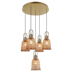 NATURA ANTİK LAK 4+1 AVİZE 5XE27