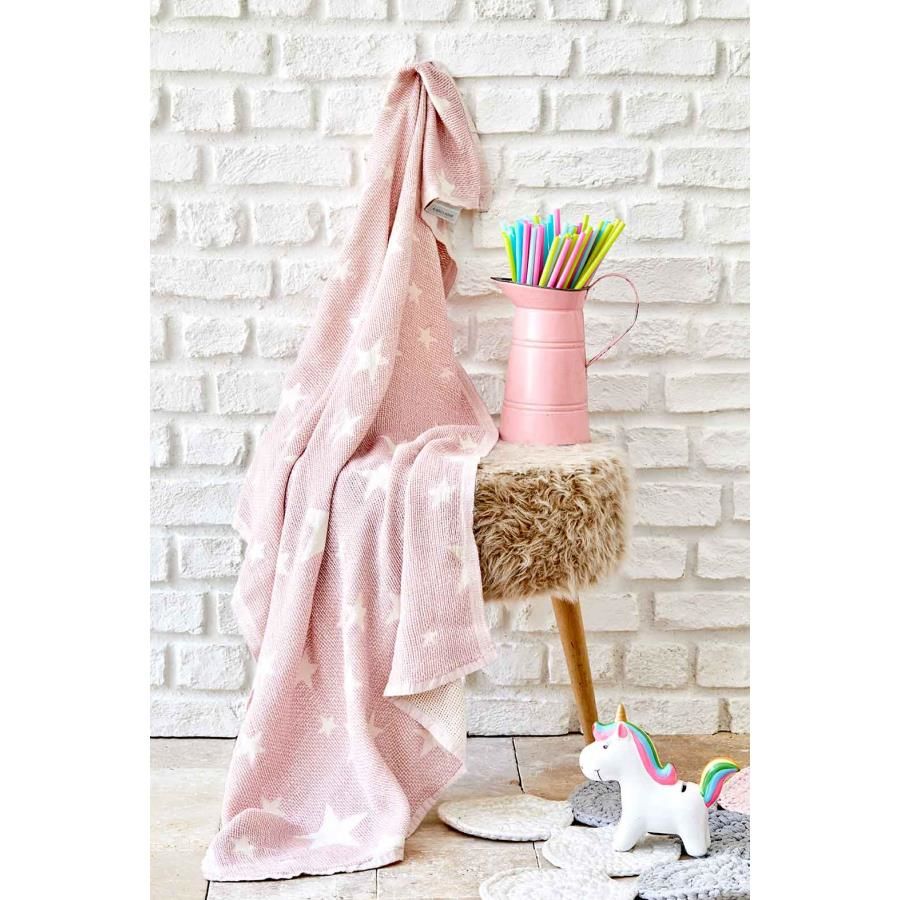 BABY STAR PEMBE BEBEK PİKESİ 80X120CM