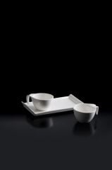 BEYAZ PORSELEN 3 PARÇA SOSLUK SETİ