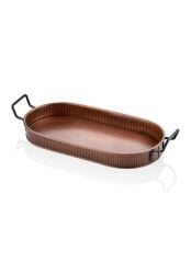 BAKIR OVAL GALVENİZ TEPSİ 54CM