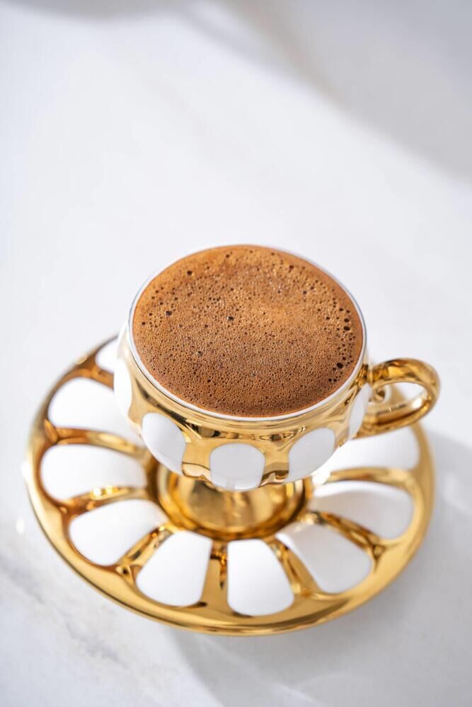 KARIUS ALTIN 6 KİŞİLİK TÜRK KAHVESİ FİNCANI