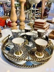 LEOPAR 6 KİŞİLİK TÜRK KAHVESİ FİNCANI