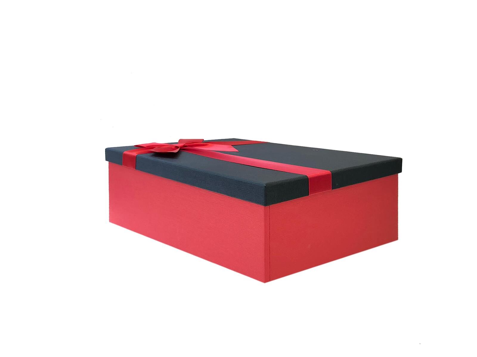 KIRMIZI SİYAH FİYONKLU KUTU 30CM