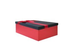 KIRMIZI SİYAH FİYONKLU KUTU 30CM