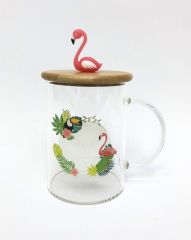 TROPİK ÜFLEME CAM KUPA 'HELLO'