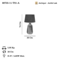 PANELLA 11 ABAJUR/MASA LAMBASI 1XE27