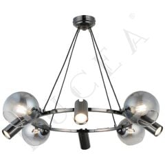 ZERDE 4+4 KOBALT AVİZE 4XGU10+4XE27