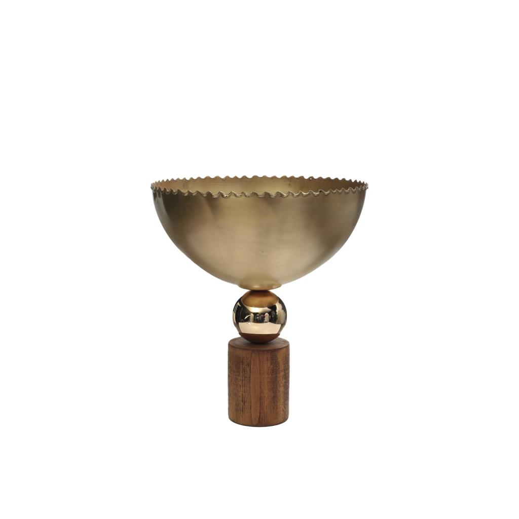 AHŞAP AYAKLI ALTIK DEKORATİF KASE 30CM