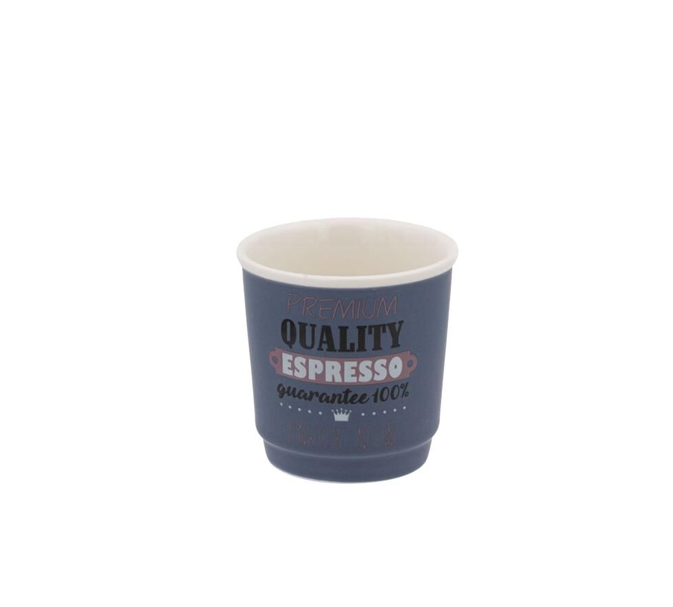 LACİVERT BASKILI ESPRESSO BARDAK 90ML