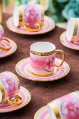 TULIP PEMBE TEK KİŞİLİK TÜRK KAHVESİ FİNCANI