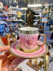 TULIP PEMBE TEK KİŞİLİK TÜRK KAHVESİ FİNCANI