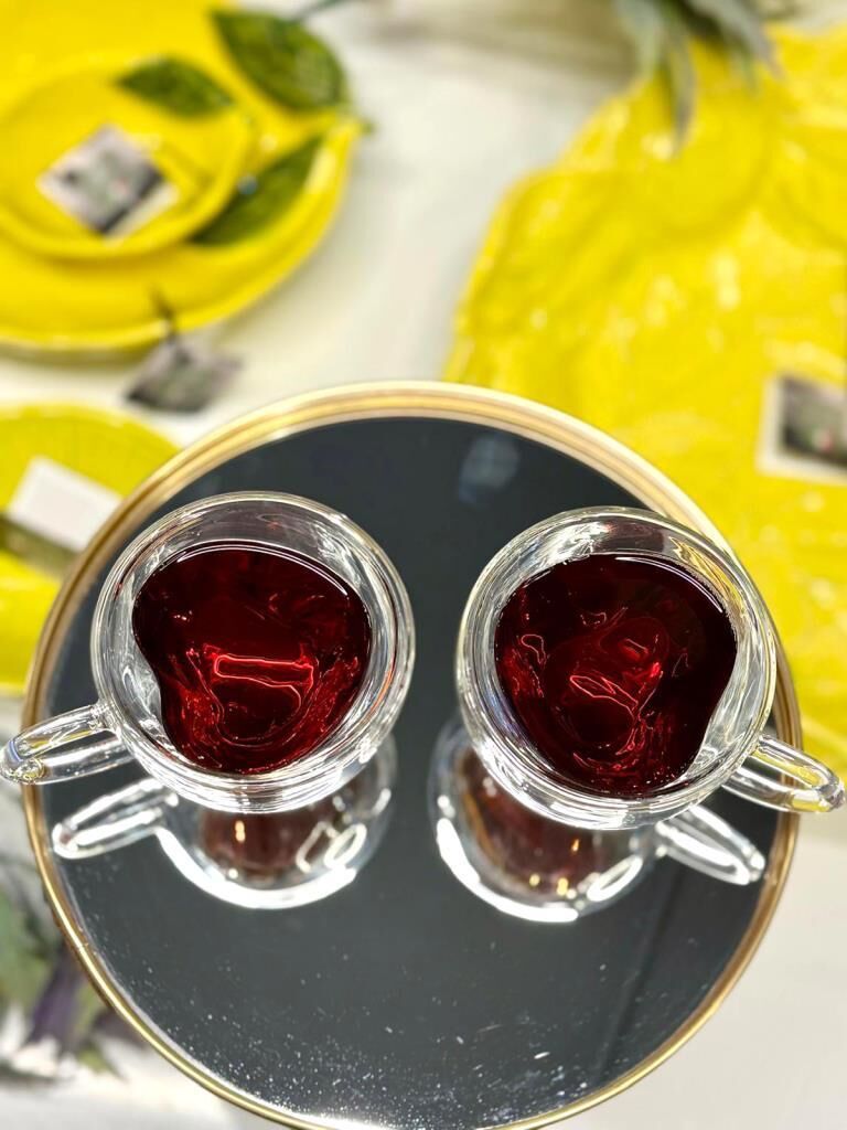 ÇİFT CİDARLI SEVGİLİLER GÜNÜ HEDİYESİ 2'Lİ KALP KUPA 200ML(2 ADET)