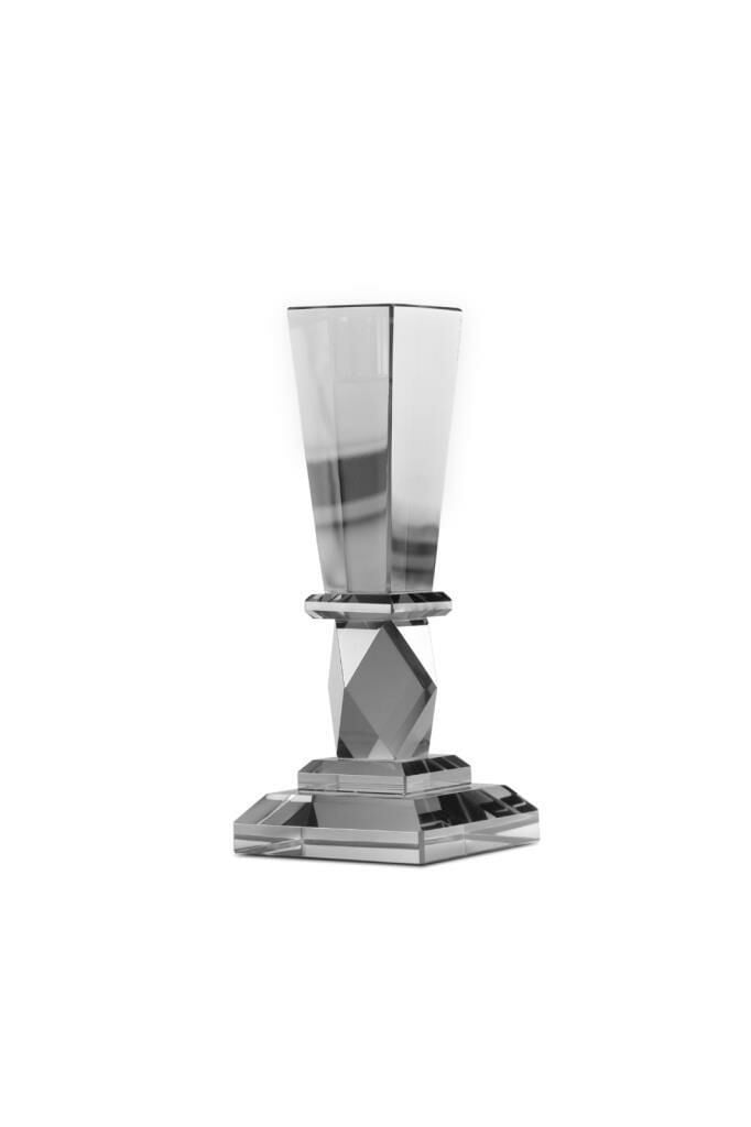 KRİSTAL CAM FÜME MUMLUK 17CM