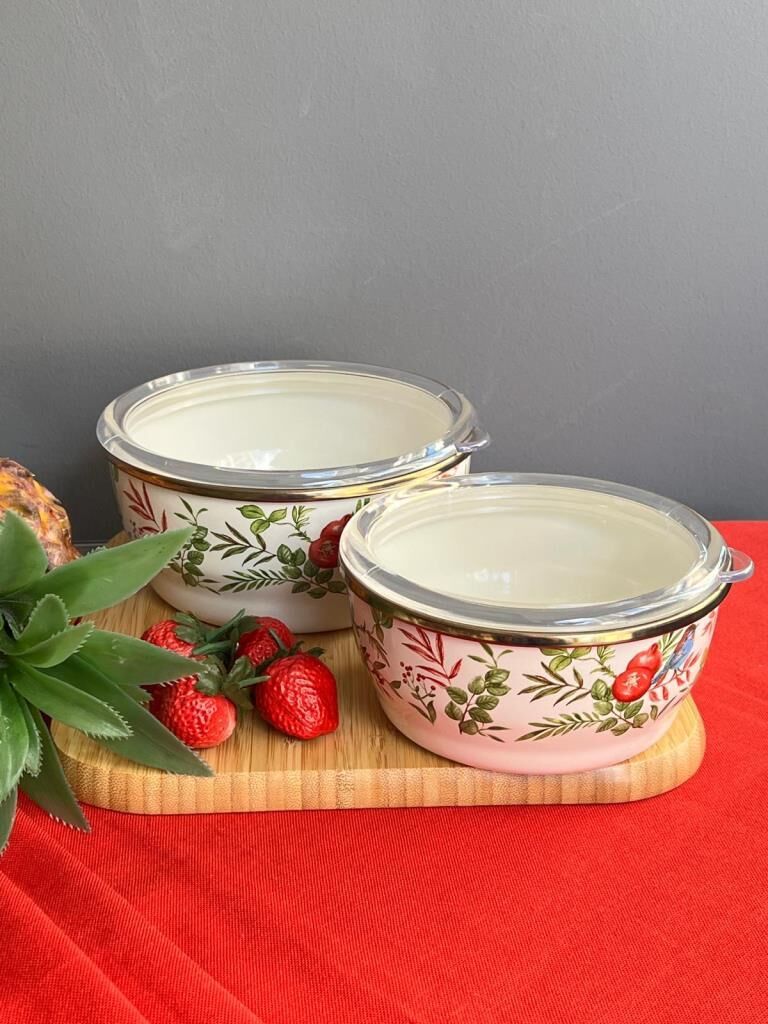 MİRA 2'Lİ EMAYE SAKLAMA KABI