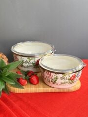 MİRA 2'Lİ EMAYE SAKLAMA KABI