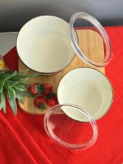 MİRA 2'Lİ EMAYE SAKLAMA KABI