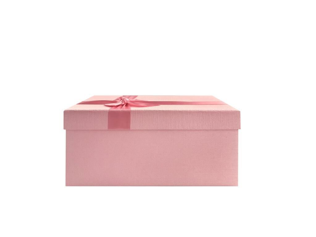 PEMBE FİYONKLU DİKDÖRTGEN KUTU