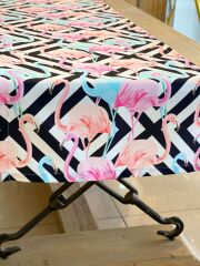 SİYAH PEMBE FLAMİNGO RUNNER 50X150CM
