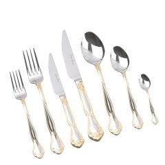 ELEGANT GÜMÜŞ ALTIN 42 PARÇA ÇATAL KAŞIK BIÇAK SETİ