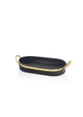 GALVİN TEPSİ SİYAH 54X24CM