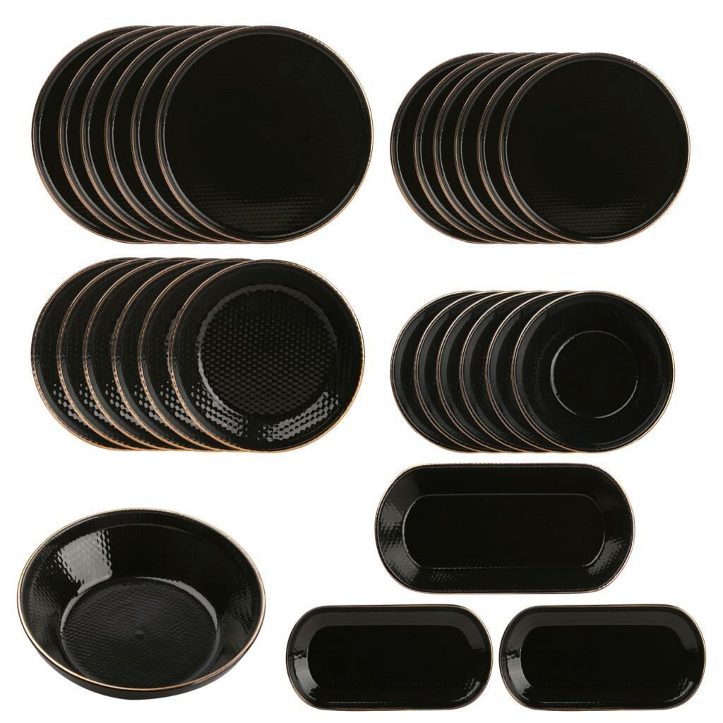 NORDIC TREND BLACK 6 KİŞİLİK 28 PARÇA YEMEK TAKIMI