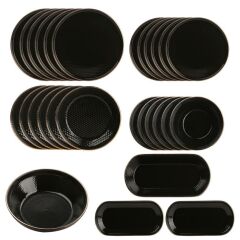 NORDIC TREND BLACK 6 KİŞİLİK 28 PARÇA YEMEK TAKIMI