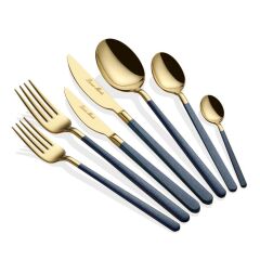 ALLEGRA BLUE GOLD 42 PARÇA ÇATAL KAŞIK BIÇAK SETİ