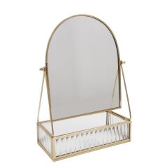 ELEGANT ALTIN OVAL AYNA/DÜZENLEYİCİ 10X20X31CM
