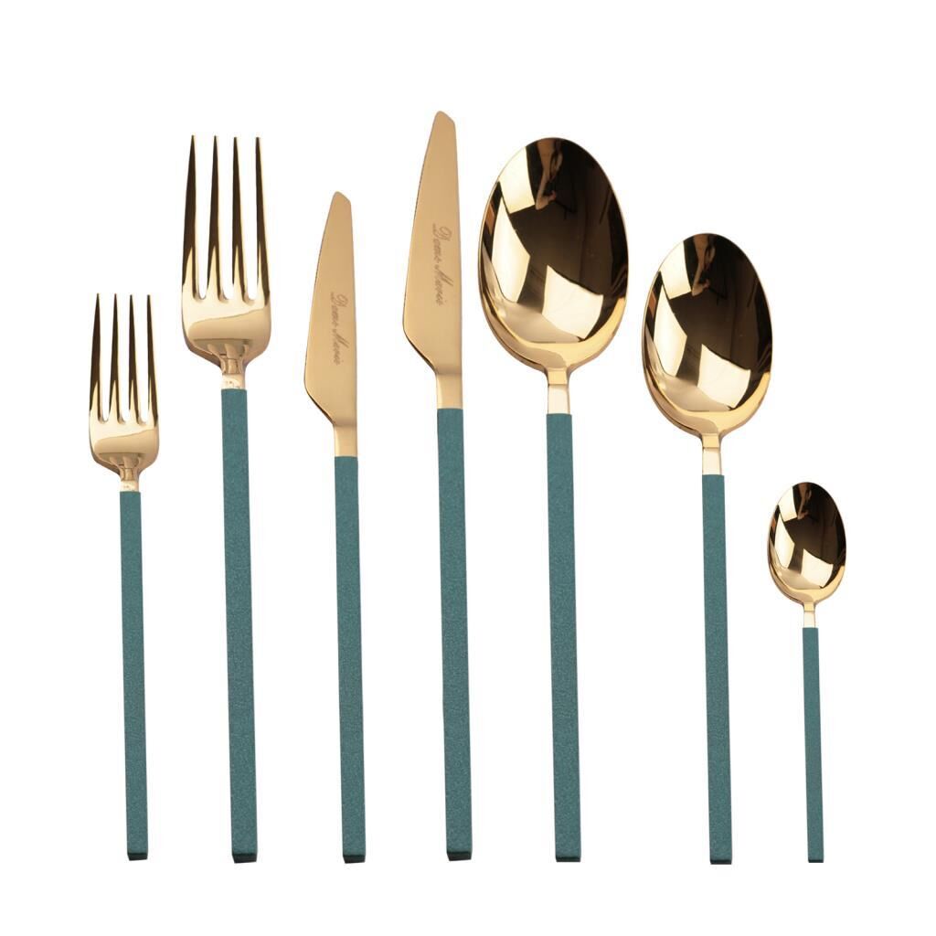 CARRE GREEN GOLD 42 PARÇA ÇATAL KAŞIK BIÇAK SETİ