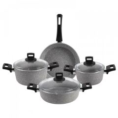 KARACA OPTİMUM BLACK BIOGRANIT 7 PARÇA TENCERE SET